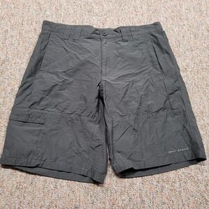 Columbia PFG Barracuda Killer Shorts Mens 34 Grey Omni Shade Ripstop Performance